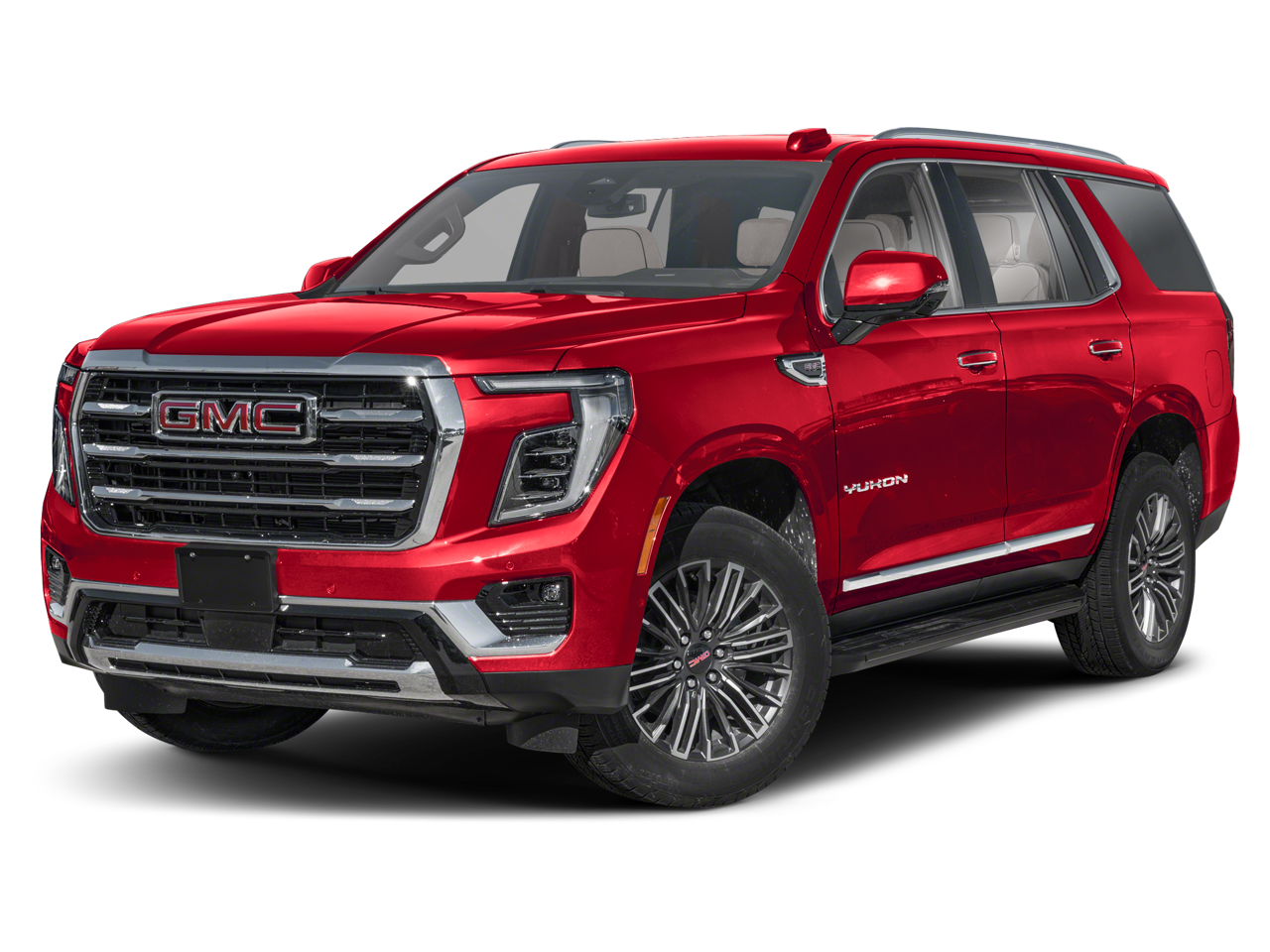2026 GMC Yukon Denali in Glacier White Tricoat — front three-quarter view