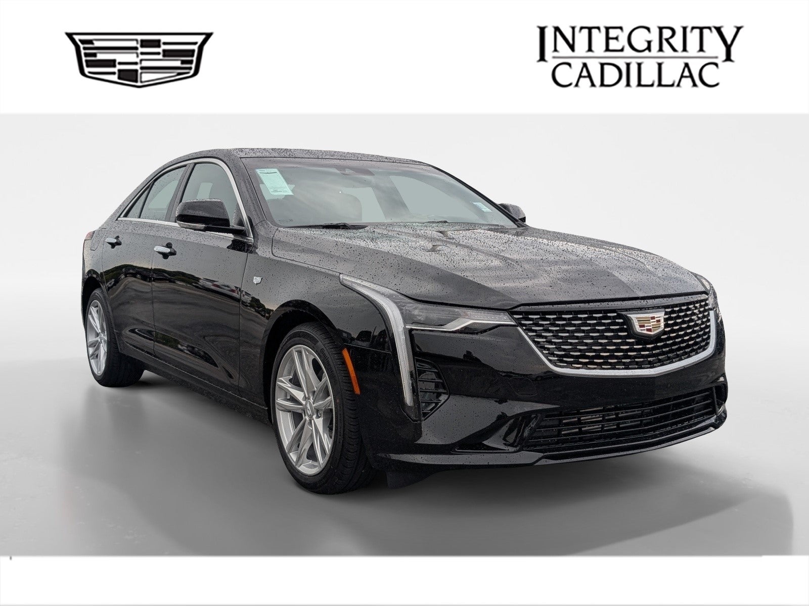 2026 Cadillac CT4 Luxury in Black Raven — front three-quarter view