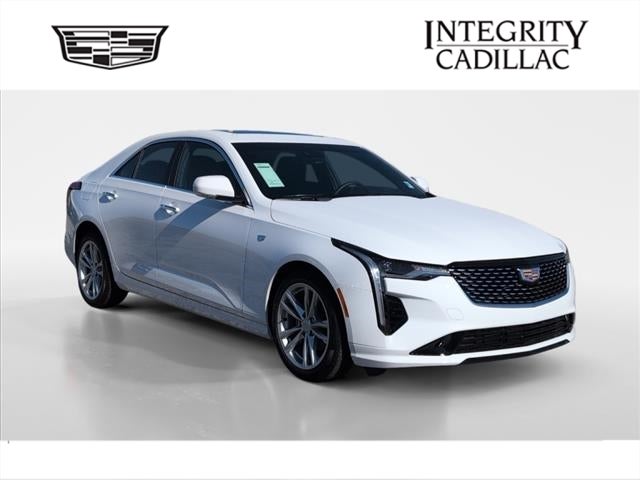 2026 Cadillac CT4 Luxury in Summit White — front three-quarter view