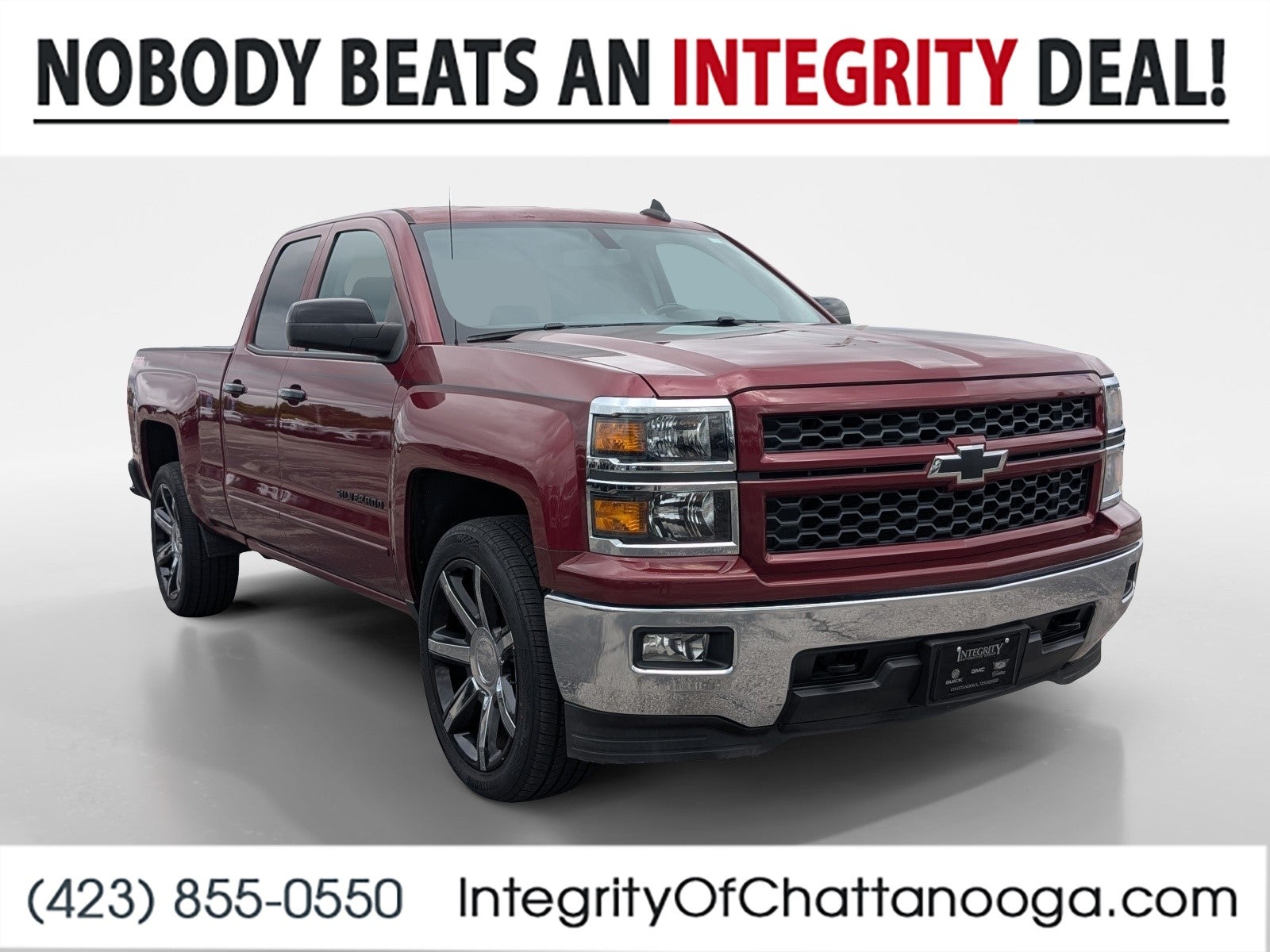 2015 Chevrolet Silverado 1500 LT in Deep Ruby Metallic — front three-quarter view