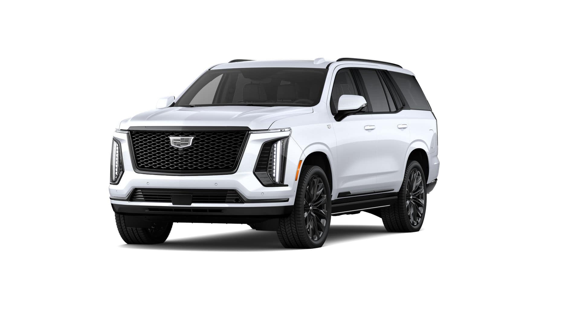 2026 Cadillac Escalade Platinum Sport in Vibrant White Tricoat — front three-quarter view