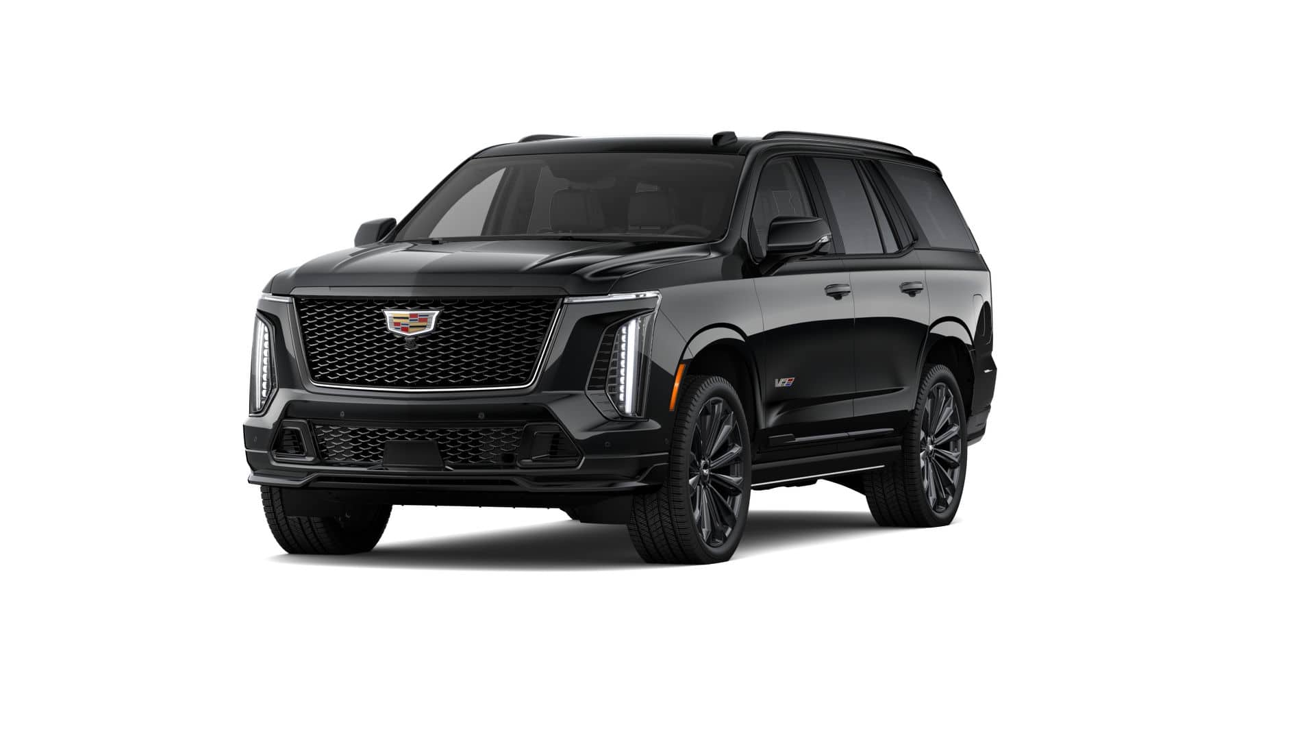 2026 Cadillac Escalade V-Series in Black Raven — front three-quarter view